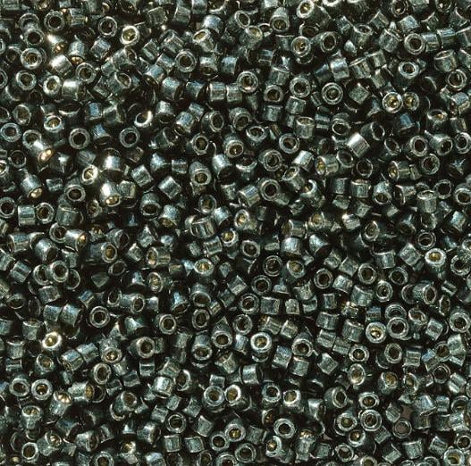 DB2507 11/0 Duracoat Galvanized Black Moss Miyuki Delica