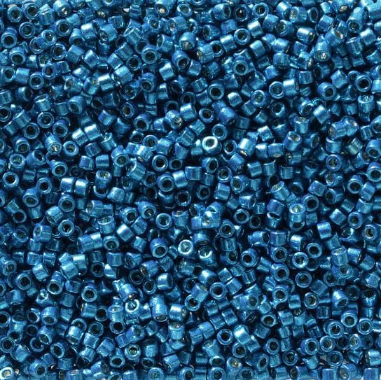 DB2514 11/0 Duracoat Galvanized Dark Capri Blue Miyuki Delica