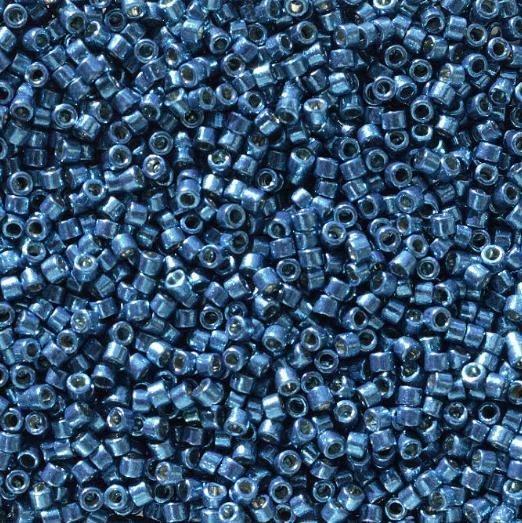 DB2516 11/0 Duracoat Galvanized Deep Aqua Blue Miyuki Delica