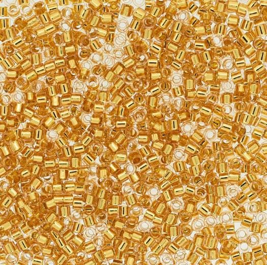 DB2521 11/0 Warm Gold Special Plating / 24K Gold Lined Miyuki Delica