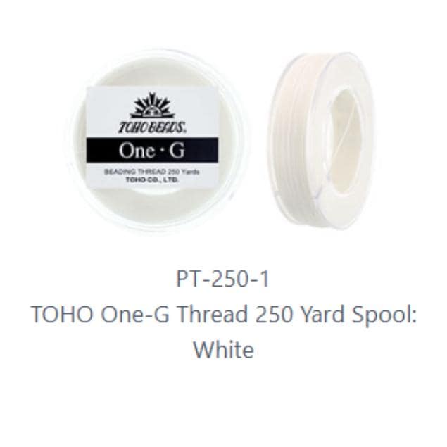 One-G Toho Nylon Beading Thread White-50 Yards 125 Yards 250 Yards