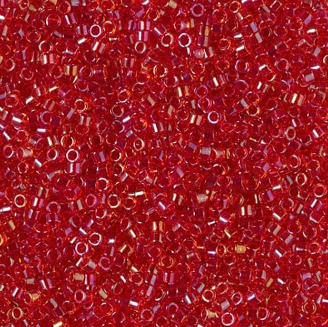 DB2374 11/0 Inside Dyed Scarlet Miyuki Delica