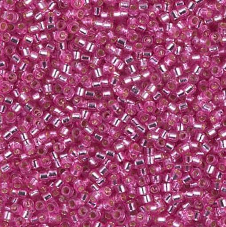 DB2153 11/0 Duracoat Silver Lined Dyed Pink Parfait Miyuki Delica