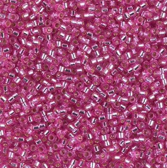 DB2153 11/0 Duracoat Silver Lined Dyed Pink Parfait Miyuki Delica