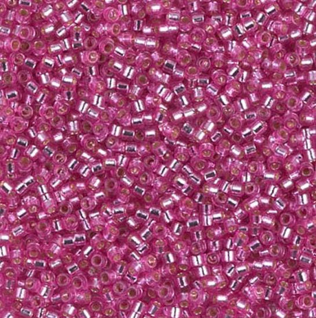 DB2153 11/0 Duracoat Silver Lined Dyed Pink Parfait Miyuki Delica