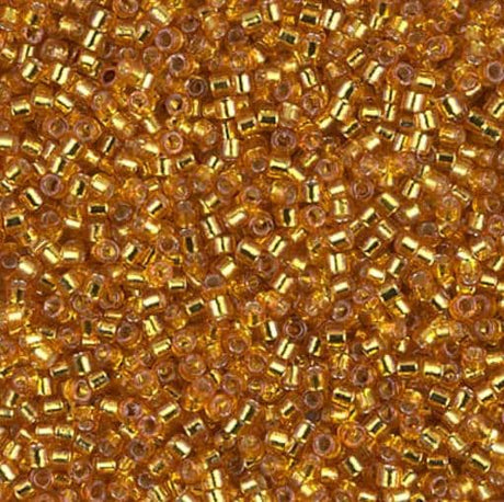 DB2157 11/0 Duracoat Silver Lined Dyed Yellow Gold Miyuki Delica