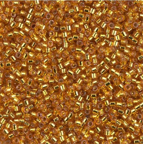 DB2157 11/0 Duracoat Silver Lined Dyed Yellow Gold Miyuki Delica