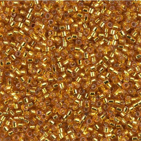 DB2157 11/0 Duracoat Silver Lined Dyed Yellow Gold Miyuki Delica
