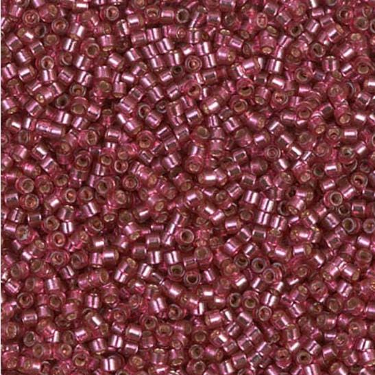 DB2161 11/0 Duracoat Silver Lined Dyed Petunia Miyuki Delica