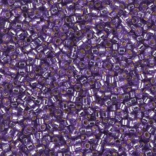 DB2168 11/0 Duracoat Silver Lined Dyed Orchid Miyuki Delica