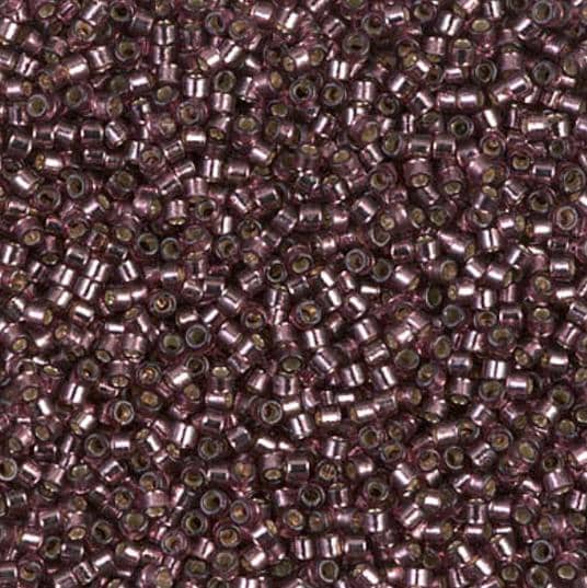 DB2170 11/0 Duracoat Silver Lined Dyed Raisin Miyuki Delica