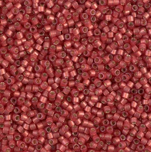 DB2173 11/0 Duracoat Silver Lined Dyed Light Watermelon Miyuki Delica