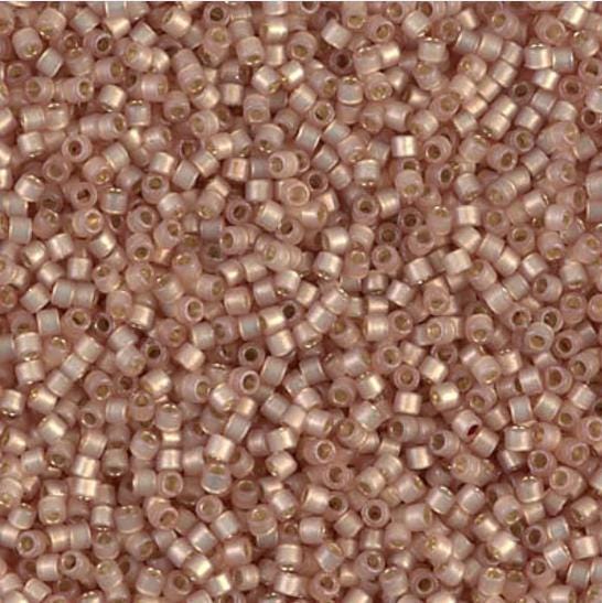 DB2177 11/0 Duracoat Semi Frosted Silver Lined Dyed Mica Miyuki Delica