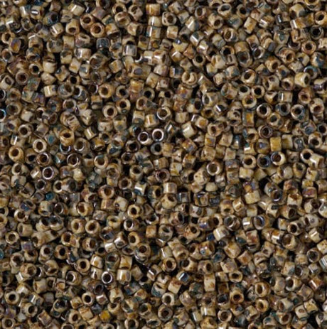 DB2267 11/0 Opaque Brown Picasso Miyuki Delica