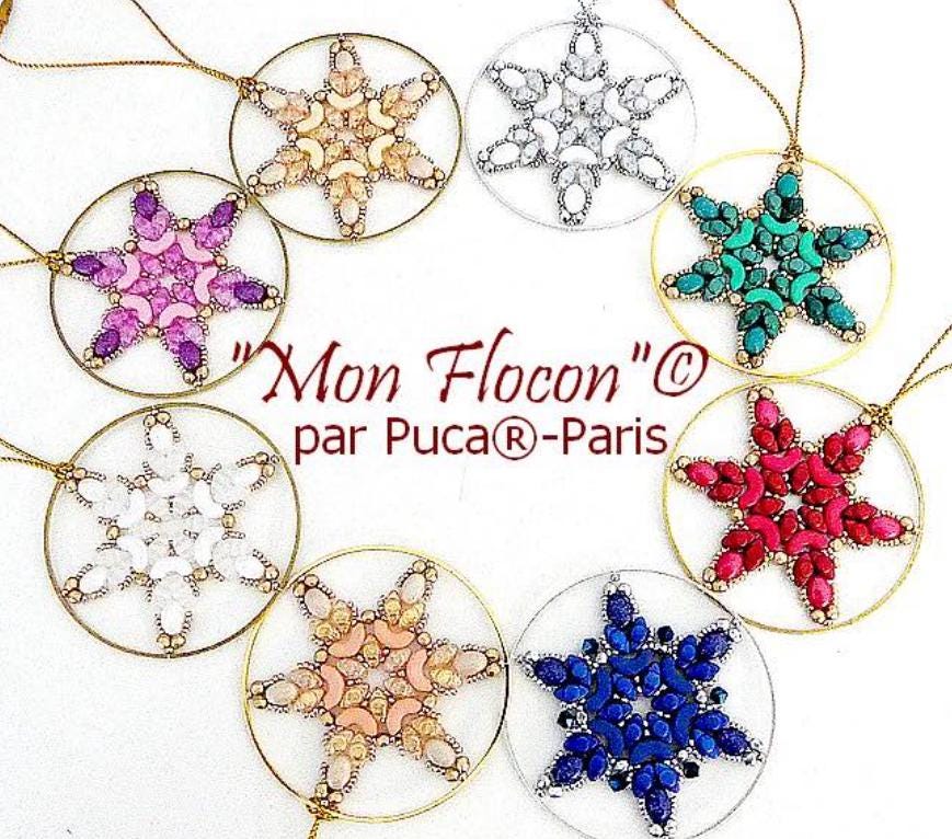 Mon Flocon Ornament Kit "My Snowflake" - par Puca-Paris-6 Colors, See description for more details