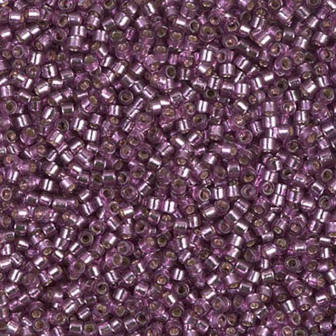 DB2168 11/0 Duracoat Silver Lined Dyed Orchid Miyuki Delica