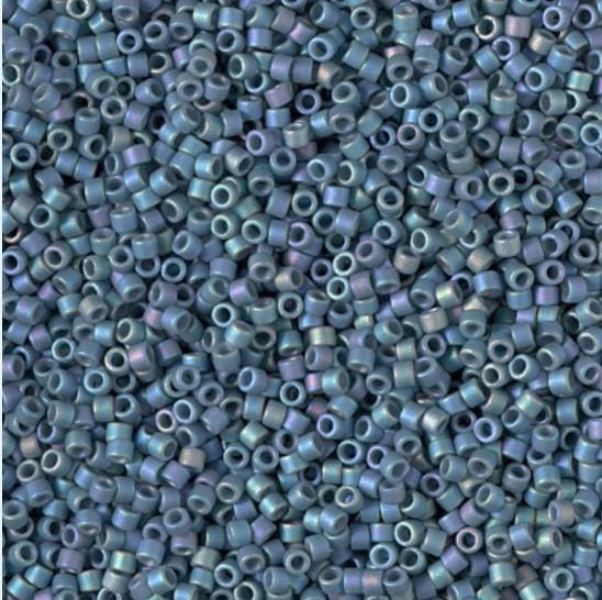 DB2316 11/0 Matte Opaque Glazed Mood Blue AB Miyuki Blue