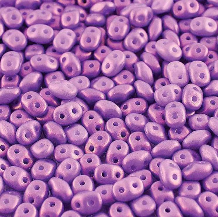 Superduo Gold Shine Orchid, 2-hole bead 2.5mm x 5mm