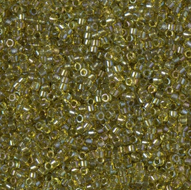 DB2377 11/0 Inside Dyed Lime Miyuki Delica
