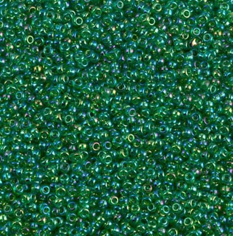 15-179 Transparent Green AB Miyuki Seed Beads 15/0