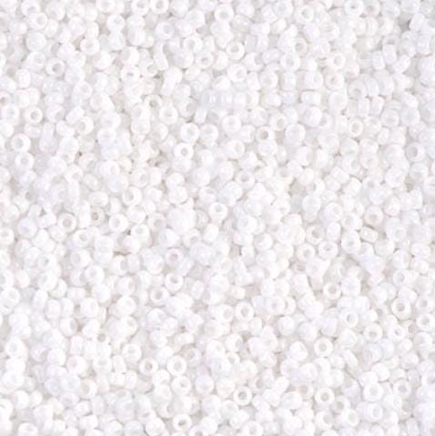 15-402 Opaque White Miyuki Seed Beads 15/0