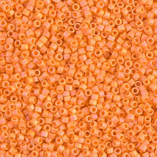 DB1593 11/0 Matte Opaque Mandarin AB Miyuki Delica