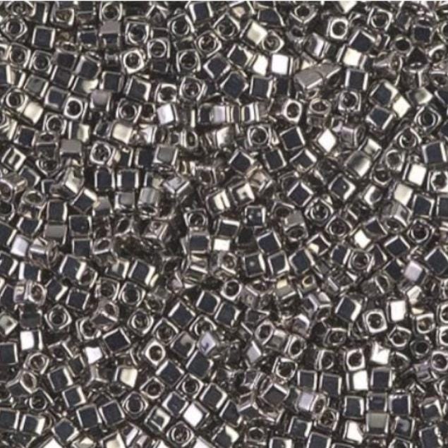 1.8mm Miyuki Cube Nickel Plated SB18-190, 5 Grams
