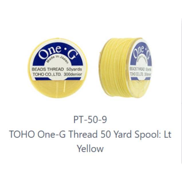 One-G Toho Lt Yellow Nylon Beading Thread 50, 125 or 250 Yards