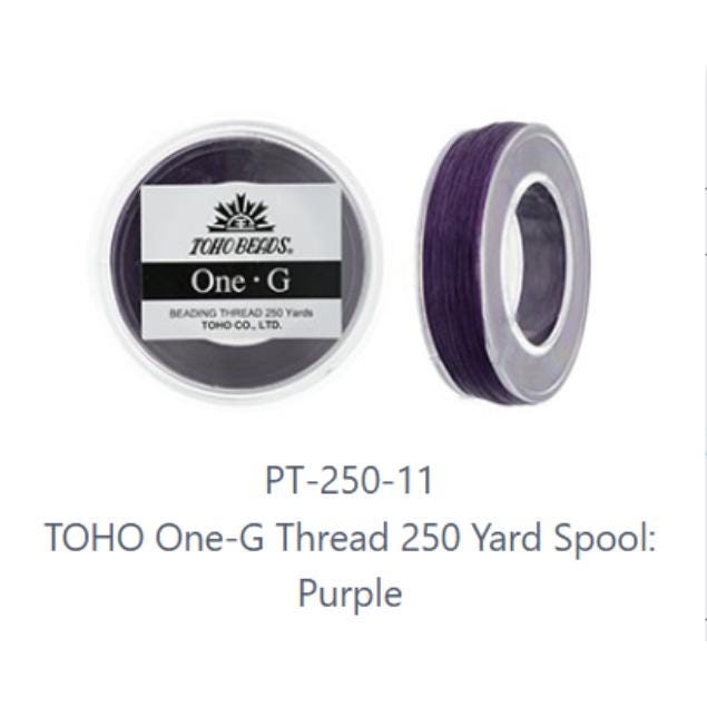 One-G Toho Purple Nylon Beading Thread 50, 125 or 250 Yards