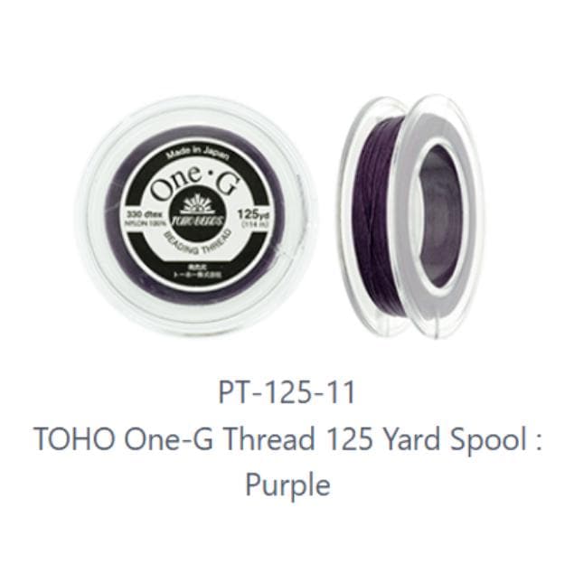 One-G Toho Purple Nylon Beading Thread 50, 125 or 250 Yards
