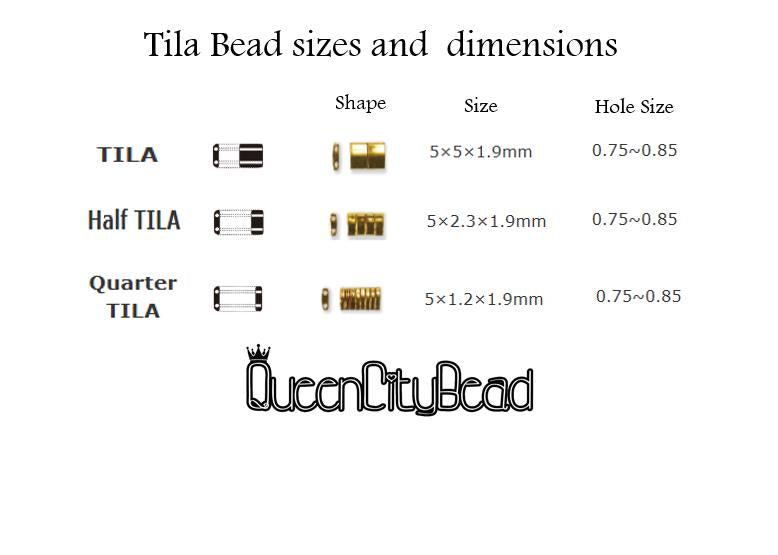 Miyuki Tila Beads-Tila, Half Tila or Quarter Tila Crystal Heliotrope - 4554, 5 grams