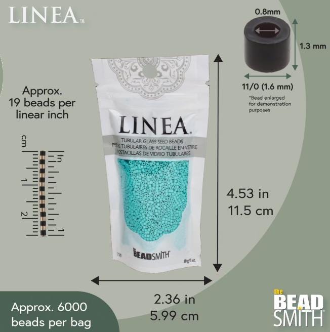 Linea Beads 11/0, Turquoise Green LIN037, 30 Grams
