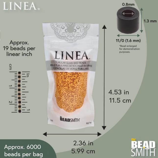 Linea Beads 11/0, Amber LIN026, 30 Grams