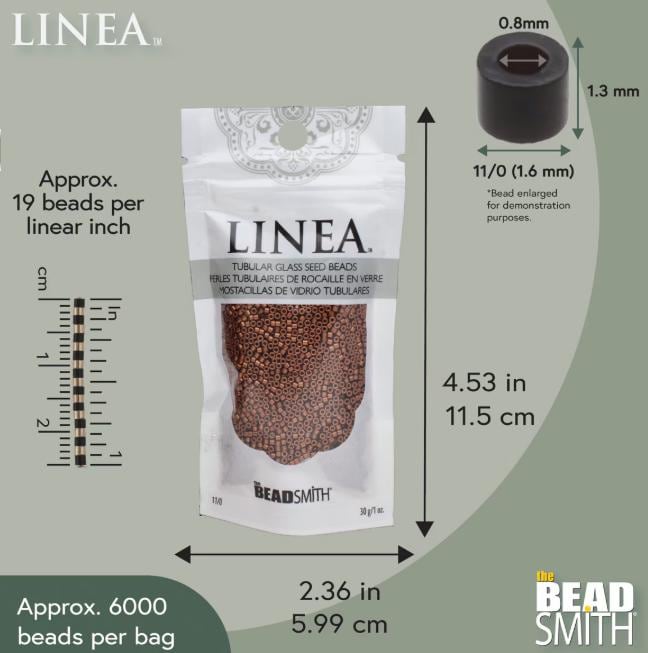 Linea Beads 11/0, Metallic Bright Copper LIN011, 30 Grams