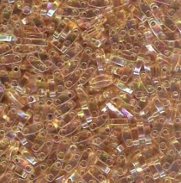 Miyuki Tila Beads-Tila, Half Tila or Quarter Tila Transparent Light Topaz AB - 251, 5 grams