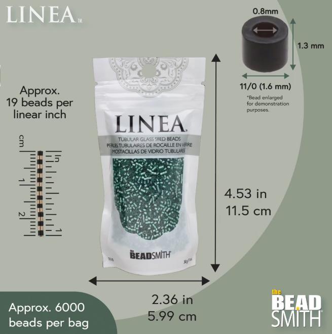 Linea Beads 11/0, Silver Lined Blue Zircon LIN058, 30 Grams