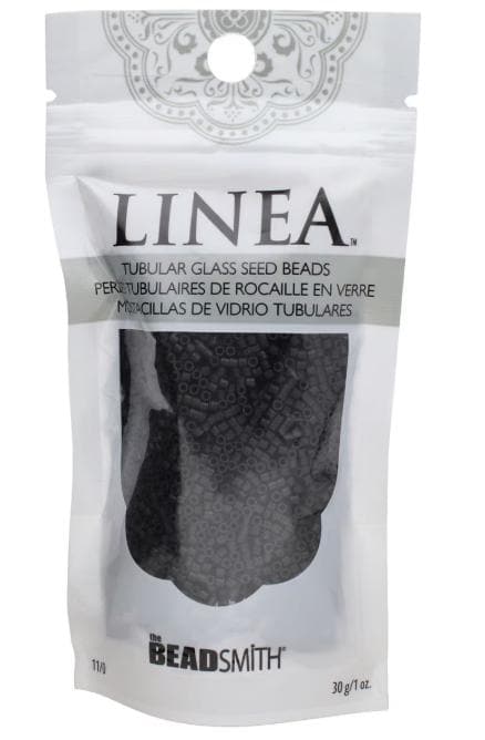Linea Beads 11/0, Black Matte LIN051, 30 Grams
