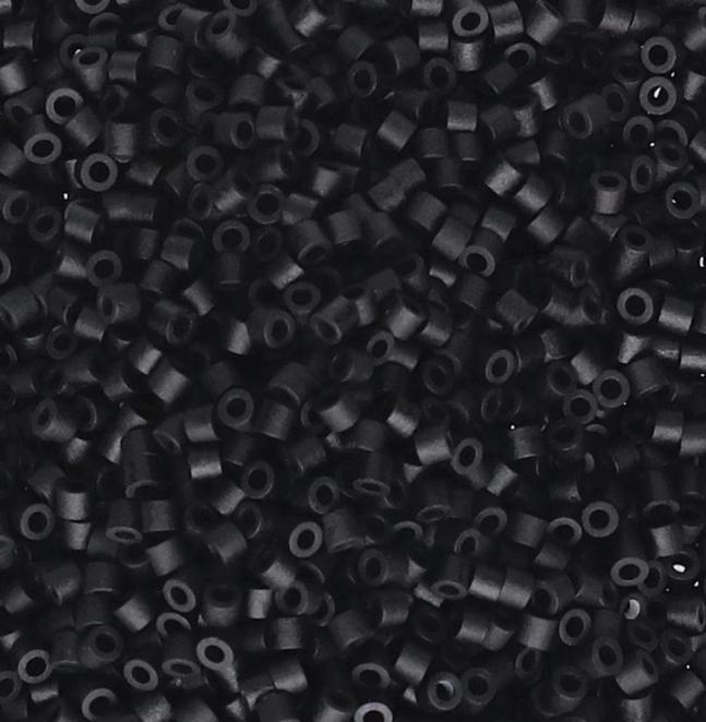Linea Beads 11/0, Black Matte LIN051, 30 Grams