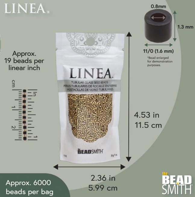 Linea Beads 11/0, Metallic Dark Brass LIN010, 30 Grams