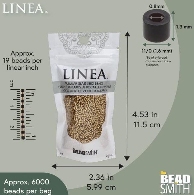 Linea Beads 11/0, Metallic Gold LIN007, 30 Grams