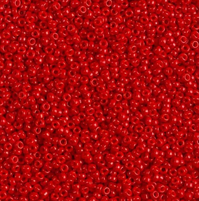 15-1684 Opaque Red, Miyuki Seed Bead, 15/0
