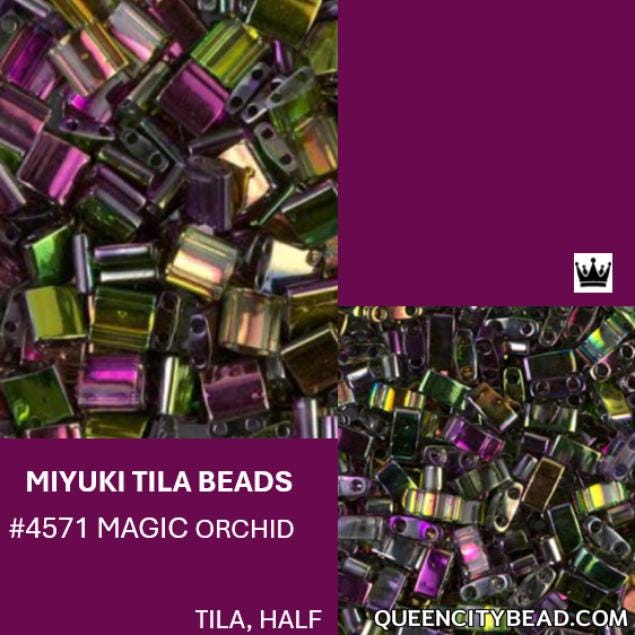 Miyuki Tila Beads-Tila or Half Tila Magic Orchid 4571