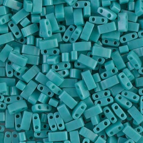 Miyuki Tila Beads-Tila, Half Tila or Quarter Tila Opaque Turquoise-412, 5 grams
