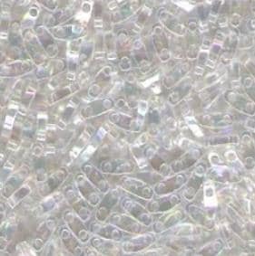 Miyuki Tila Beads, Tila, Half Tila or Quarter Tila, Crystal AB - 250, 5 grams