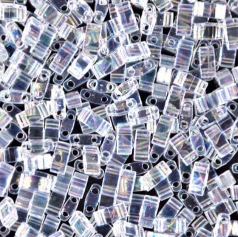 Miyuki Tila Beads, Tila, Half Tila or Quarter Tila, Crystal AB - 250, 5 grams