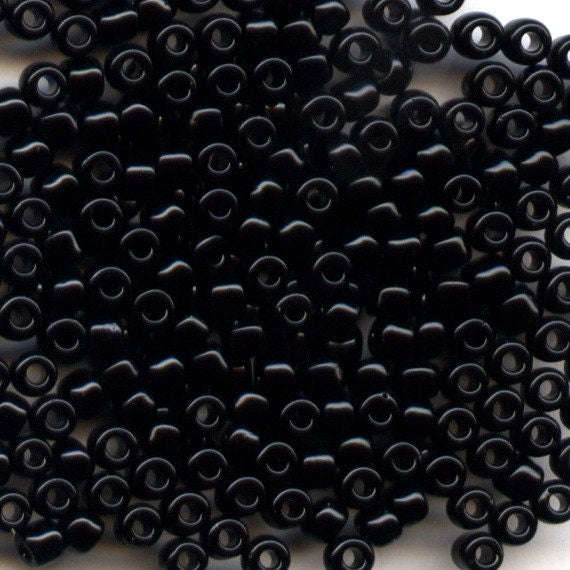 11-401 Opaque Black, Miyuki Seed Beads 11/0