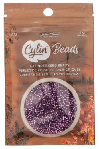 Cylin Bead 11/0 Magenta Silver Lined - 25 G Bag-CY11-1085