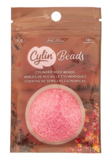 Cylin Bead 11/0 Matte Macaron AB Coral Pink - 25 G Bag-CY11-1182