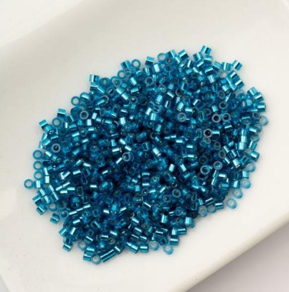 Cylin Bead 11/0 Capri Silver Lined - 25 G Bag-CY11-1019