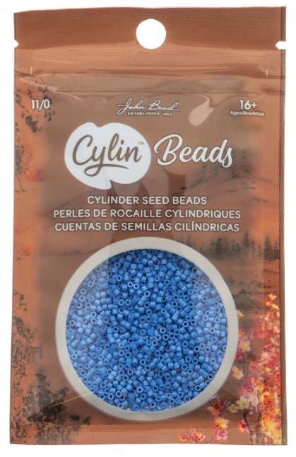 Cylin Bead 11/0 Opaque Blue Cerulean - 25 G Bag-CY11-1108